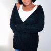 Tops * | Shop Kloset Essentials The Cozy Up Cardigan-Black