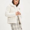 Coats & Jackets * | In L-001 Samantha Pocketed Teddy Jacket Ivory Final Sale