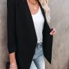 Coats & Jackets * | Mod -001 Uptown Girl Pocketed Blazer Black