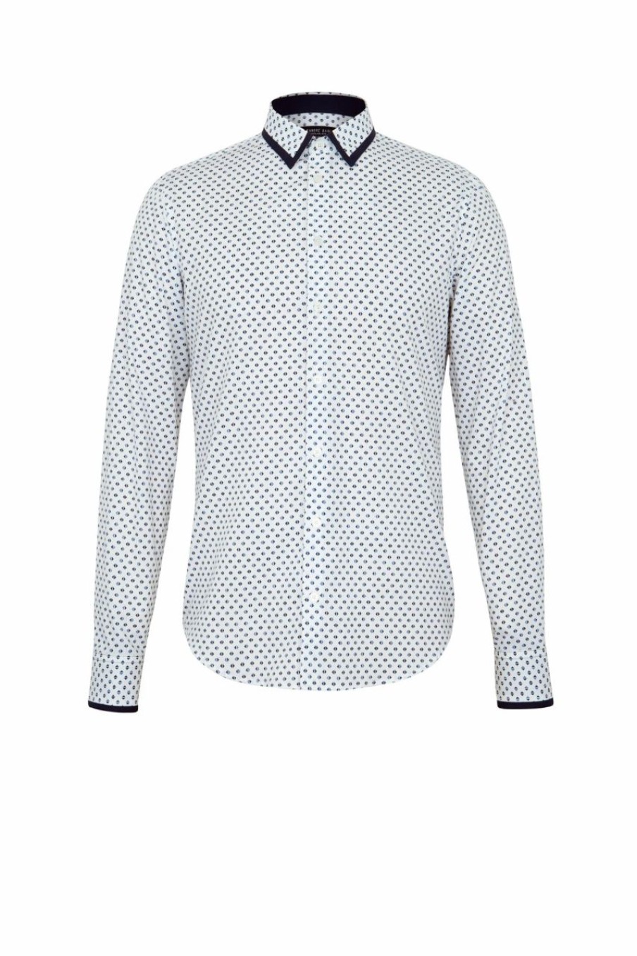 Camisas * | Andre Badi Camisa Levi Combinacion Blanco Con Azul - 6095