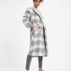 Coats & Jackets * | Prom-001 Pleased To Meet You Plaid Pocketed Coat Final Sale