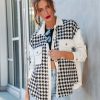 Coats & Jackets * | Danc-001 Emilia Distressed Houndstooth Shacket Final Sale