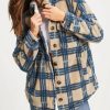 Coats & Jackets * | Thre-001 Oaklynn Pocketed Plaid Teddy Jacket Final Sale