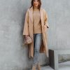 Coats & Jackets * | Fore-001 Great Expectations Pocketed Coat Camel Final Sale