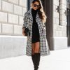 Coats & Jackets * | Prom-001 Normandy Houndstooth Pocketed Coat Final Sale