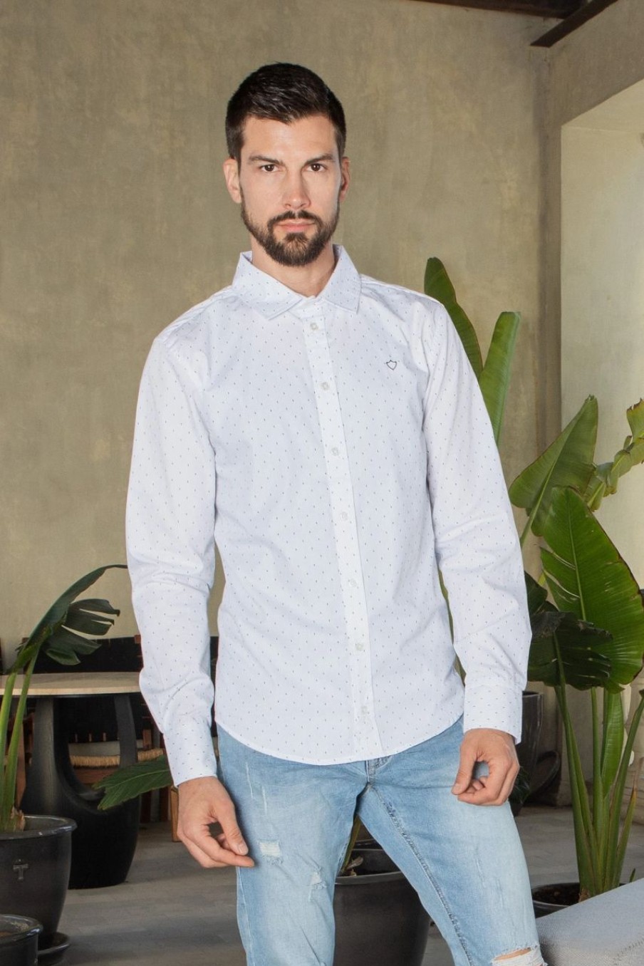 Camisas * | Andre Badi Camisa Adrian Combinacion De Colores - 4839