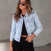 Coats & Jackets * | Sadi-001 Mason Denim Ruffle Jacket Sale