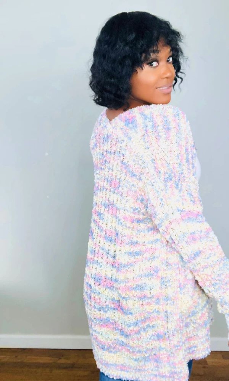 Tops * | Shop Kloset Essentials The Cozy Up Cardigan-Confetti