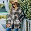 Coats & Jackets * | Lucc-001 Worcester Pocketed Plaid Shacket Final Sale