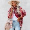 Coats & Jackets * | Skyl-002 Mendocino Plaid Soft Knit Jacket Final Sale