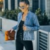 Coats & Jackets * | Fate-001 Reagan Pocketed Two-Tone Denim Jacket Final Sale