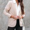 Coats & Jackets * | Dee-001 Maryanne Pocketed Blazer Tan Final Sale