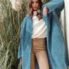 Coats & Jackets * | Gill-001 Of The Essence Pocketed Teddy Coat Dusty Teal Final Sale