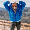 Coats & Jackets * | Dres-001 Stay Awhile Pocketed Hooded Puffer Jacket Blue Last Chance