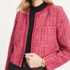 Coats & Jackets * | A Pe-001 Be Bold Tweed Chain Blazer Berry Final Sale