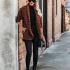 Coats & Jackets * | Lush-001 Trey Pocketed Leopard Teddy Jacket Final Sale