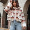 Coats & Jackets * | A Pe-001 Extra Cozy Indeed Plaid Faux Fur Jacket Final Sale