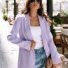 Coats & Jackets * | Endl-001 Standards Pocketed Blazer Lilac Sale