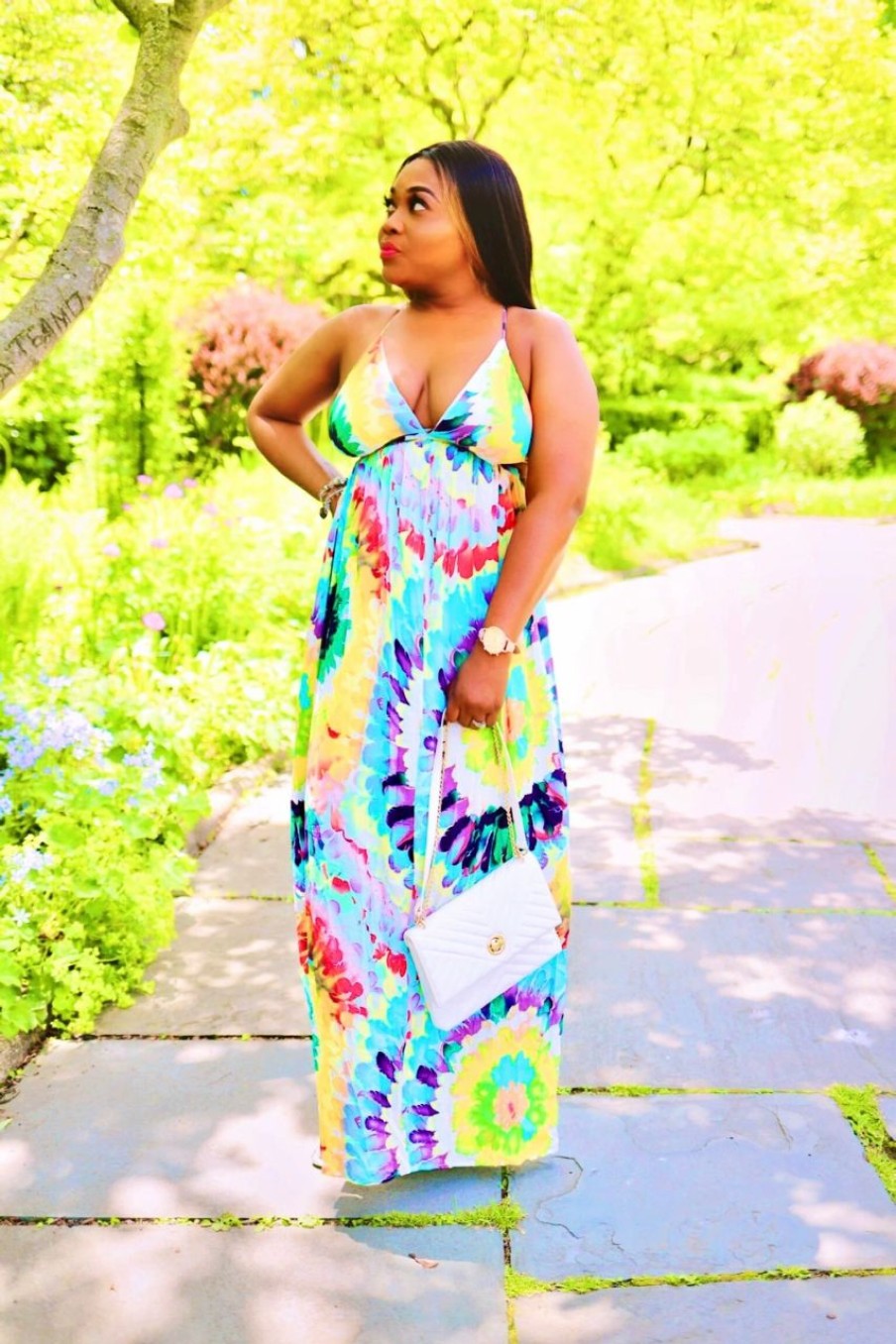 Dresses * | Shop Kloset Essentials Multi Tiedye Maxi Dress