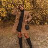 Coats & Jackets * | Delu-001 Elyanna Pocketed Coat Camel Final Sale