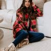 Coats & Jackets * | Aeom-001 Perfect Day Pocketed Plaid Teddy Jacket Last Chance