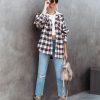 Coats & Jackets * | Fate-001 Bound To Fall Plaid Pocketed Hooded Shacket Final Sale