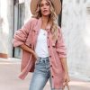 Coats & Jackets * | Buck-001 Companion Fuzzy Knit Shacket Soft Rose Final Sale