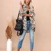 Coats & Jackets * | Chry-001 Burrage Pocketed Leopard Knit Shacket Final Sale