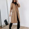 Coats & Jackets * | Fore-001 District Pocketed Coat Camel Final Sale