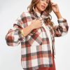 Coats & Jackets * | Very-001 Ashby Plaid Lightweight Shacket Final Sale