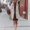 Coats & Jackets * | Flaw-001 Westley Pocketed Lightweight Trench Coat Taupe Final Sale