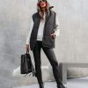 Coats & Jackets * | Thre-001 Sutton Pocketed Puff Vest Black Final Sale