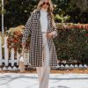 Coats & Jackets * | Acoa-001 Florence Houndstooth Pocketed Long Line Shacket Final Sale