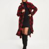 Coats & Jackets * | Fore-001 Cabin Fever Teddy Pocketed Coat Red Final Sale