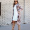 Coats & Jackets * | Skyl-002 Keeping It Real Pocketed Plaid Coat Final Sale