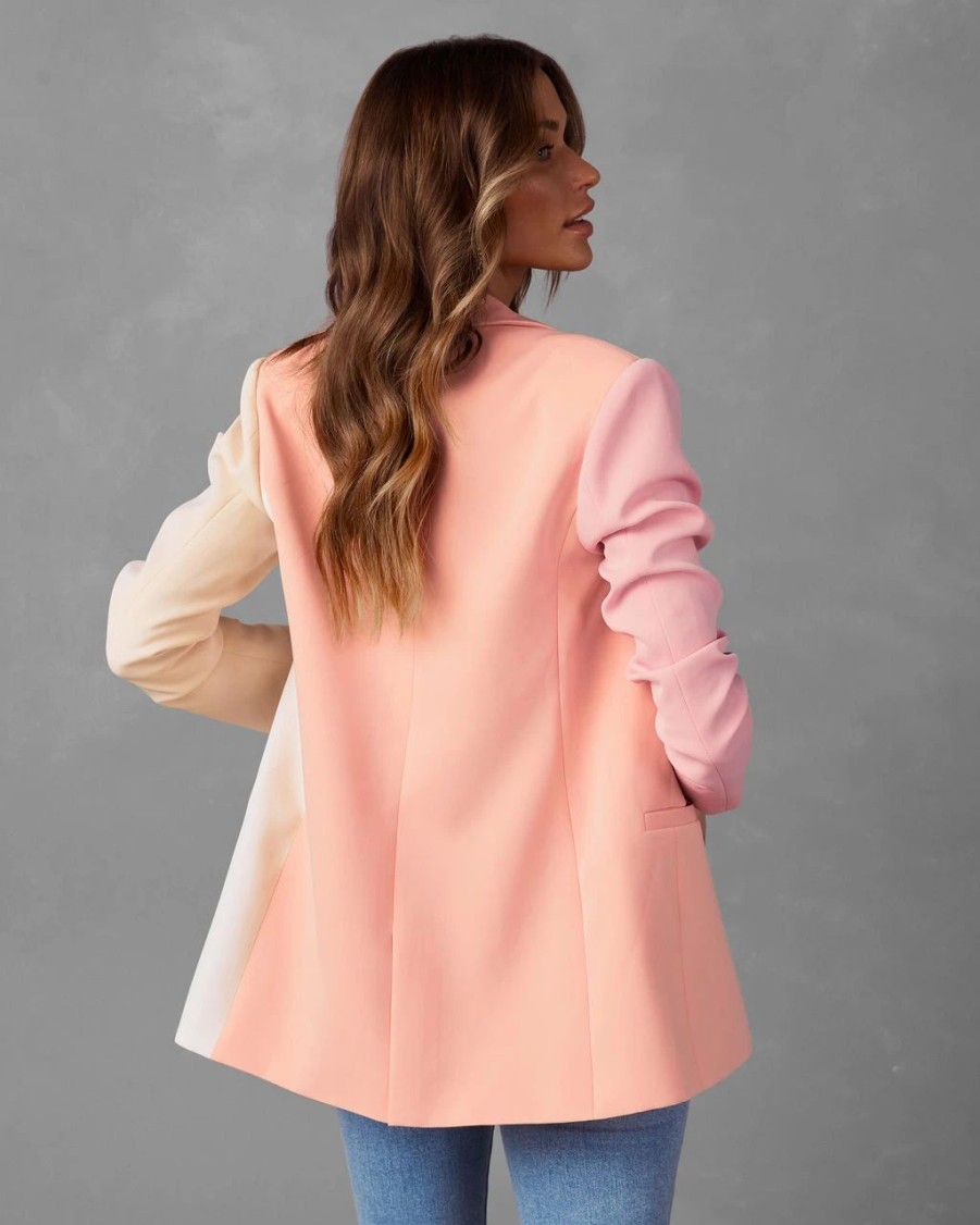 Coats & Jackets * | Endl-001 Sherbert Colorblock Blazer