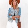 Coats & Jackets * | Kanc-001 Mckinney Two-Tone Distressed Denim Jacket Final Sale