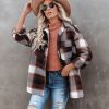 Coats & Jackets * | She -001 Liles Plaid Button Down Wool Blend Shacket Final Sale