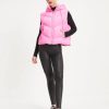 Coats & Jackets * | Oliv-001 Winter In Aspen Pocketed Hooded Puffer Vest Neon Pink Final Sale