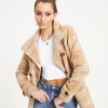 Coats & Jackets * | Thre-001 Let'S Talk News Pocketed Jacket Camel Final Sale