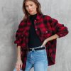 Coats & Jackets * | Enc-001 Doug Pocketed Plaid Teddy Jacket Final Sale