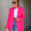 Coats & Jackets * | Endl-001 Expectations Pocketed Blazer Hot Pink