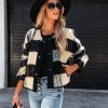 Coats & Jackets * | Acoa-001 Classic Cozy Plaid Pocketed Jacket Final Sale